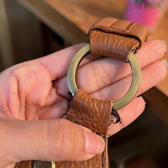 Large Rafe Cognac Leather Hobo Bag - Picture 12 of 14